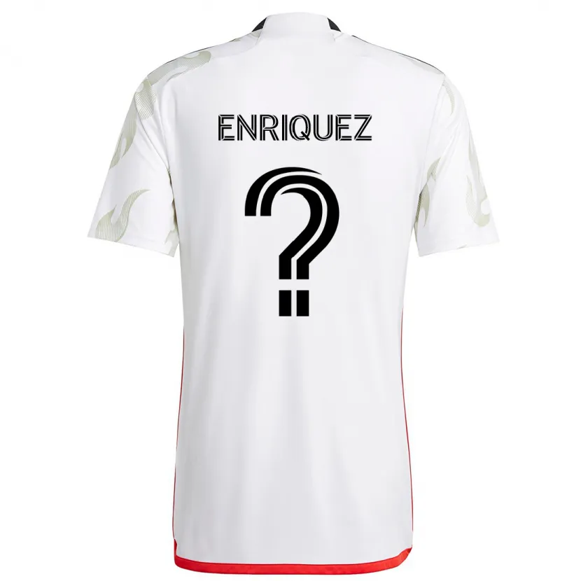 Danxen Kinder Fabian Enriquez #0 Weiß Rot Schwarz Auswärtstrikot Trikot 2024/25 T-Shirt Schweiz