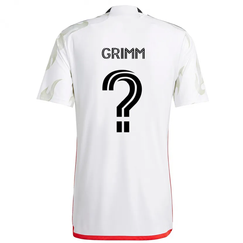 Danxen Kinder Mason Grimm #0 Weiß Rot Schwarz Auswärtstrikot Trikot 2024/25 T-Shirt Schweiz