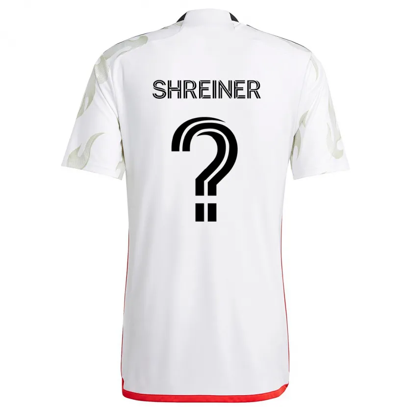 Danxen Kinder Luke Shreiner #0 Weiß Rot Schwarz Auswärtstrikot Trikot 2024/25 T-Shirt Schweiz