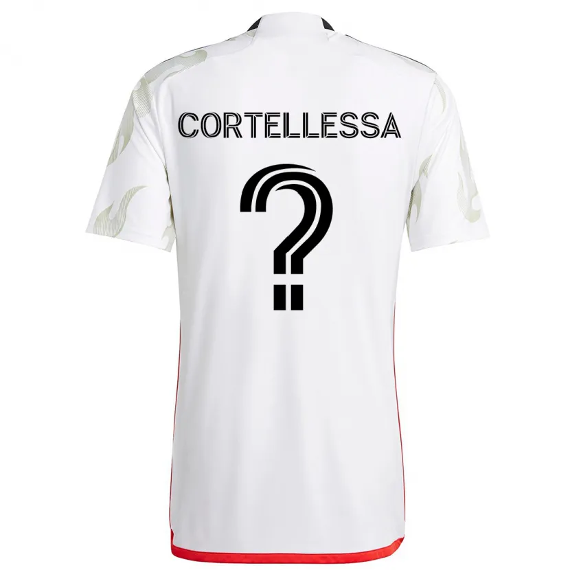 Danxen Kinder Michael Cortellessa #0 Weiß Rot Schwarz Auswärtstrikot Trikot 2024/25 T-Shirt Schweiz