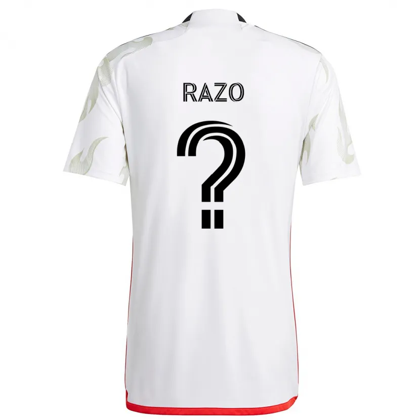 Danxen Kinder Edgar Razo #0 Weiß Rot Schwarz Auswärtstrikot Trikot 2024/25 T-Shirt Schweiz