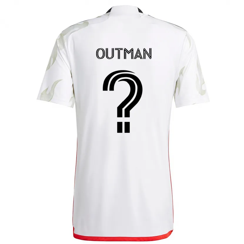 Danxen Kinder Bryce Outman #0 Weiß Rot Schwarz Auswärtstrikot Trikot 2024/25 T-Shirt Schweiz