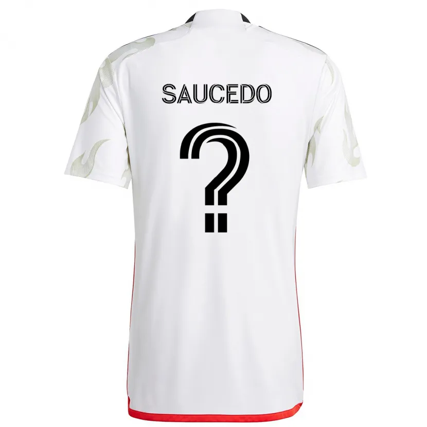 Danxen Kinder Andre Saucedo #0 Weiß Rot Schwarz Auswärtstrikot Trikot 2024/25 T-Shirt Schweiz