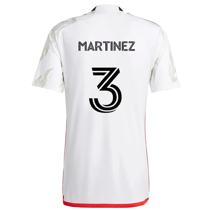 Danxen Kinder José Antonio Martínez #3 Weiß Rot Schwarz Auswärtstrikot Trikot 2024/25 T-Shirt Schweiz