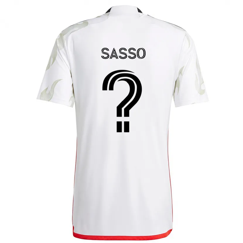 Danxen Kinder Gino Sasso #0 Weiß Rot Schwarz Auswärtstrikot Trikot 2024/25 T-Shirt Schweiz