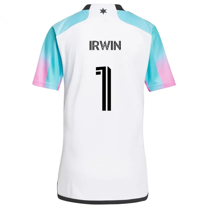 Danxen Kinder Clint Irwin #1 Weiß Blau Schwarz Auswärtstrikot Trikot 2024/25 T-Shirt Schweiz