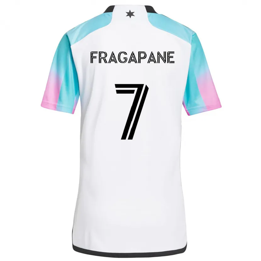 Danxen Kinder Franco Fragapane #7 Weiß Blau Schwarz Auswärtstrikot Trikot 2024/25 T-Shirt Schweiz