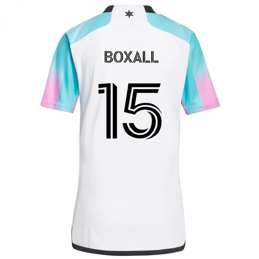 Danxen Kinder Michael Boxall #15 Weiß Blau Schwarz Auswärtstrikot Trikot 2024/25 T-Shirt Schweiz