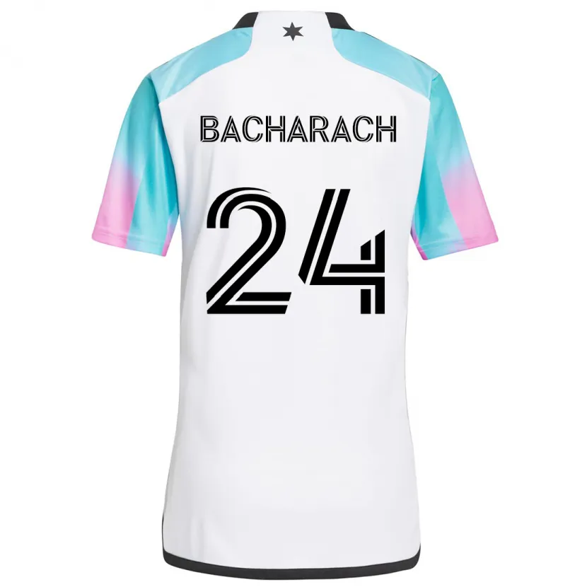 Danxen Kinder Hugo Bacharach #24 Weiß Blau Schwarz Auswärtstrikot Trikot 2024/25 T-Shirt Schweiz