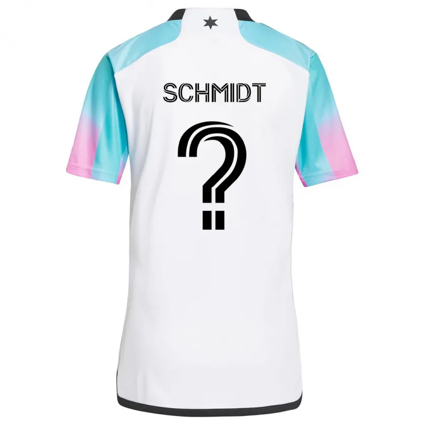 Danxen Kinder William Schmidt #0 Weiß Blau Schwarz Auswärtstrikot Trikot 2024/25 T-Shirt Schweiz