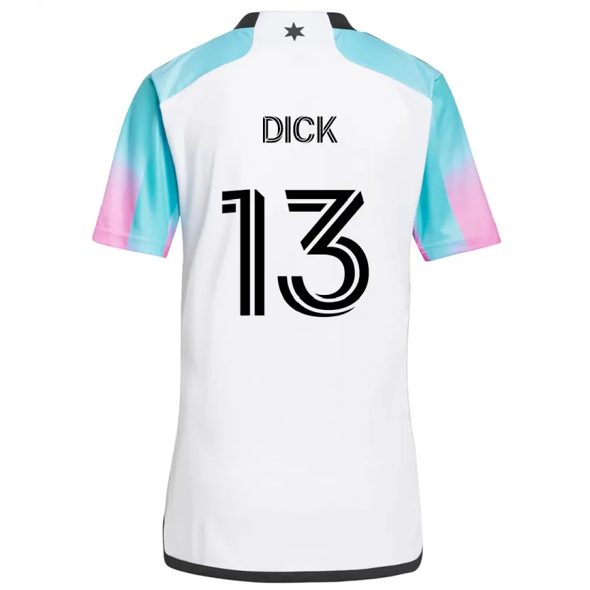 Danxen Kinder Eric Dick #13 Weiß Blau Schwarz Auswärtstrikot Trikot 2024/25 T-Shirt Schweiz