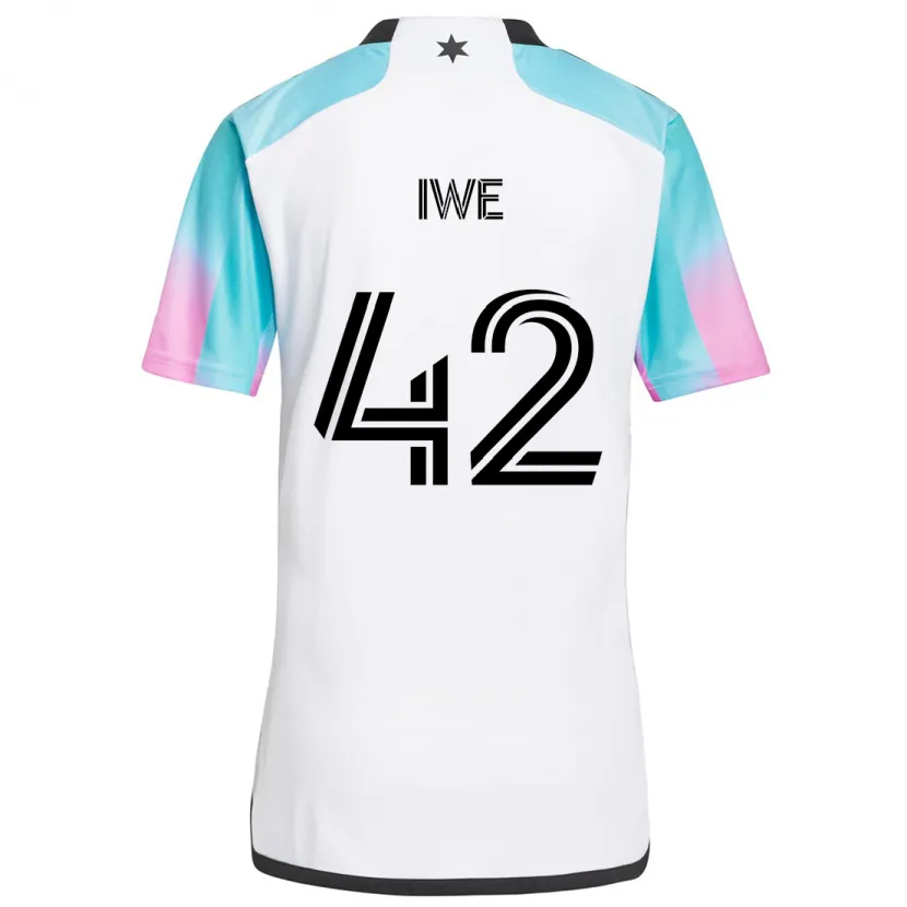 Danxen Kinder Emmanuel Iwe #42 Weiß Blau Schwarz Auswärtstrikot Trikot 2024/25 T-Shirt Schweiz