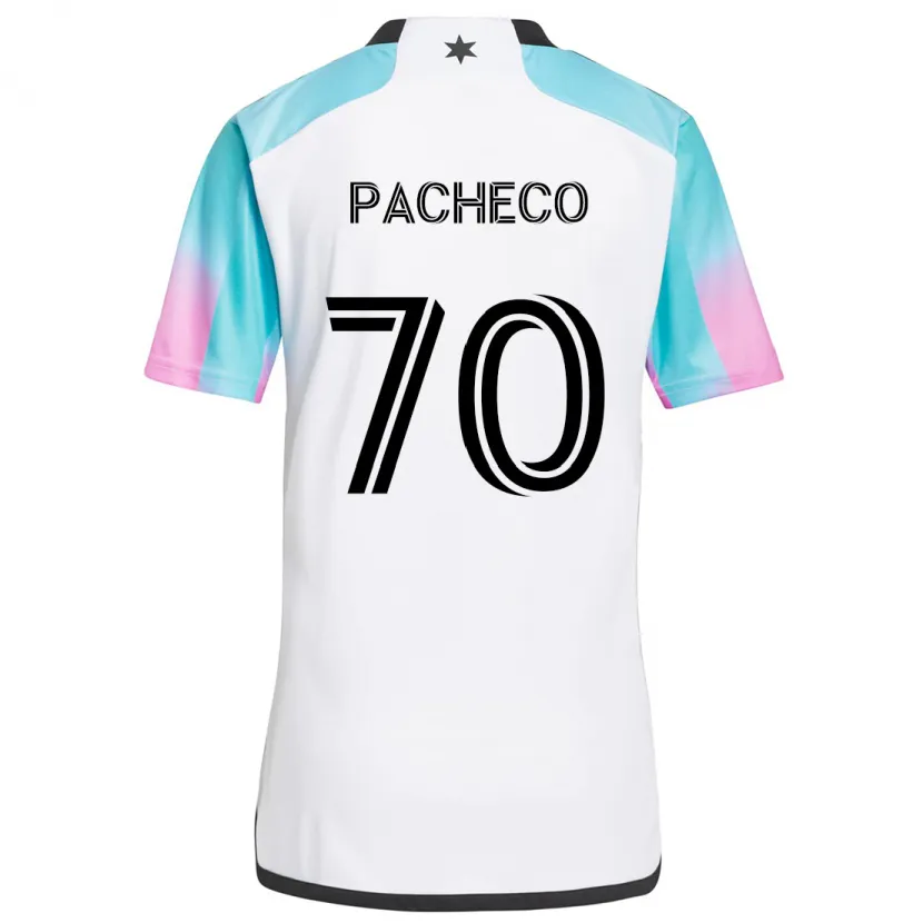 Danxen Kinder Diogo Pacheco #70 Weiß Blau Schwarz Auswärtstrikot Trikot 2024/25 T-Shirt Schweiz