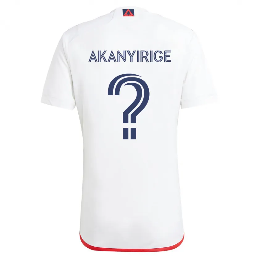 Danxen Kinder Jacob Akanyirige #0 Weiß Rot Auswärtstrikot Trikot 2024/25 T-Shirt Schweiz