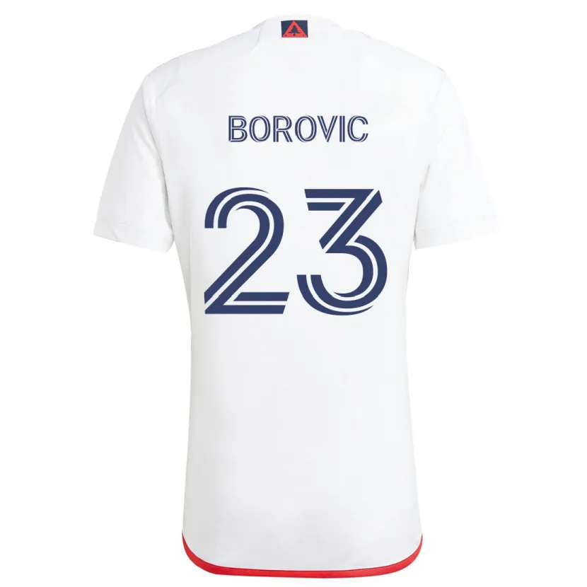 Danxen Kinder Luka Borovic #23 Weiß Rot Auswärtstrikot Trikot 2024/25 T-Shirt Schweiz