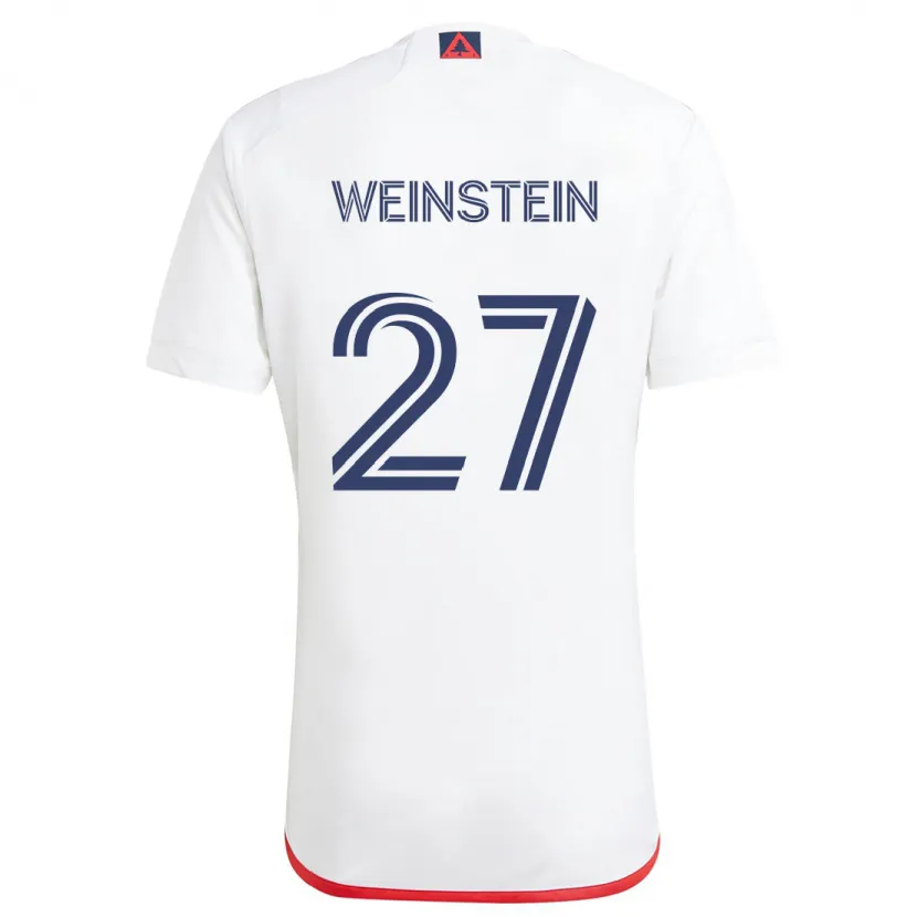 Danxen Kinder Max Weinstein #27 Weiß Rot Auswärtstrikot Trikot 2024/25 T-Shirt Schweiz