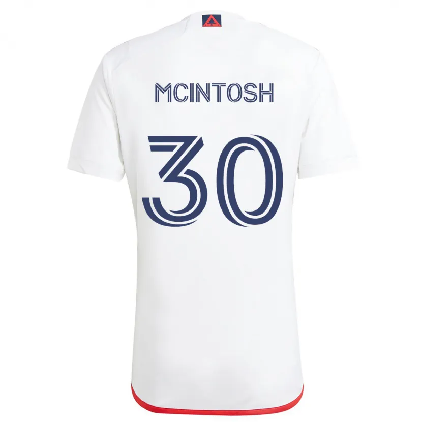 Danxen Kinder Damario Mcintosh #30 Weiß Rot Auswärtstrikot Trikot 2024/25 T-Shirt Schweiz