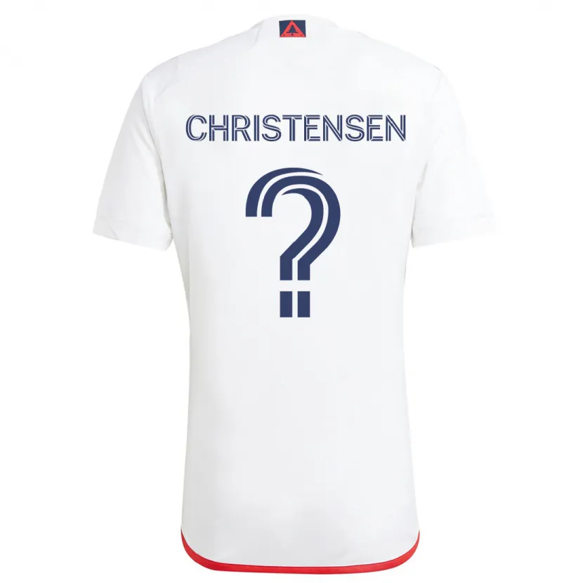 Danxen Kinder Kevin Christensen #0 Weiß Rot Auswärtstrikot Trikot 2024/25 T-Shirt Schweiz