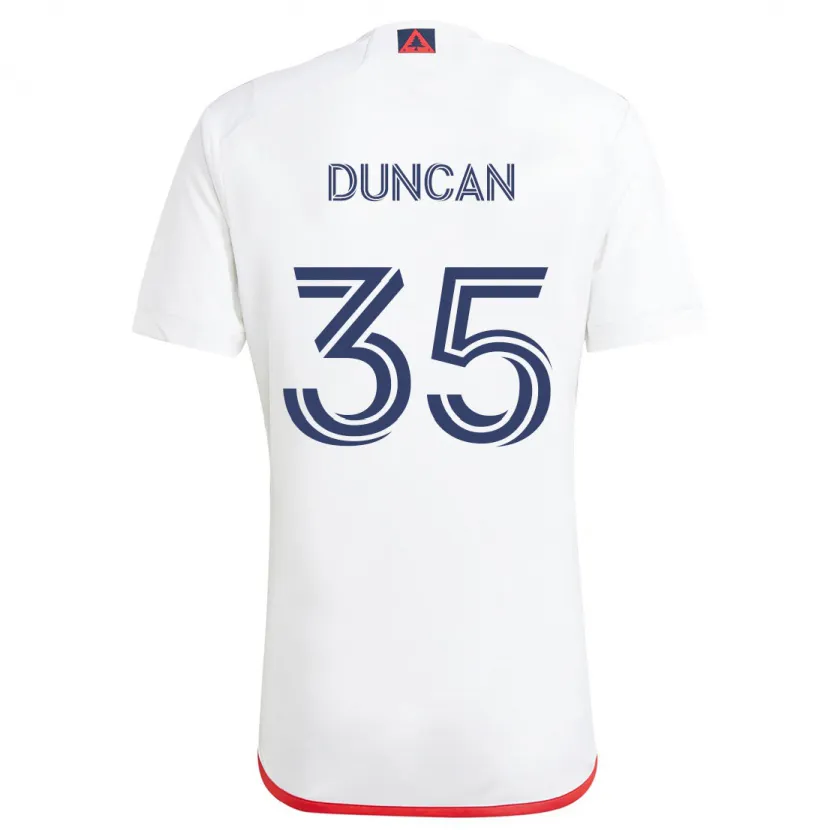 Danxen Kinder Nakye Greenidge-Duncan #35 Weiß Rot Auswärtstrikot Trikot 2024/25 T-Shirt Schweiz