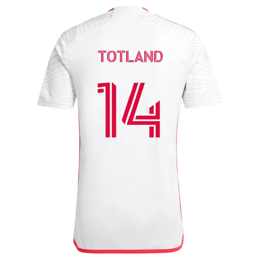 Danxen Kinder Tomas Totland #14 Weiß Rot Auswärtstrikot Trikot 2024/25 T-Shirt Schweiz