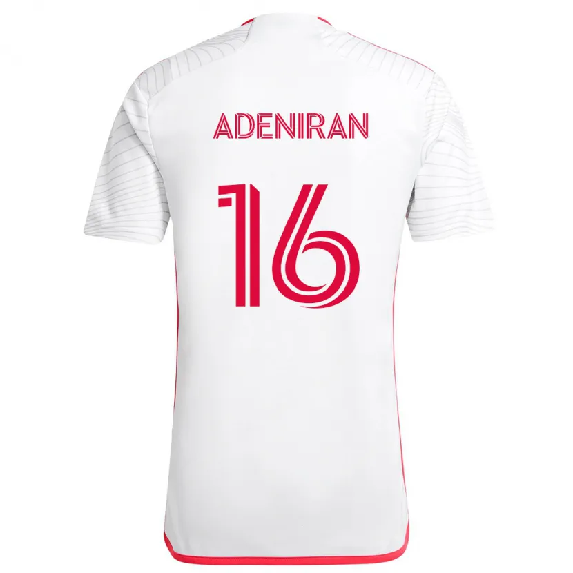 Danxen Kinder Samuel Adeniran #16 Weiß Rot Auswärtstrikot Trikot 2024/25 T-Shirt Schweiz