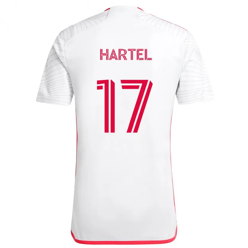 Danxen Kinder Marcel Hartel #17 Weiß Rot Auswärtstrikot Trikot 2024/25 T-Shirt Schweiz