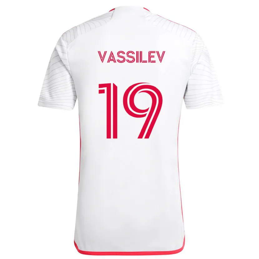 Danxen Kinder Indiana Vassilev #19 Weiß Rot Auswärtstrikot Trikot 2024/25 T-Shirt Schweiz