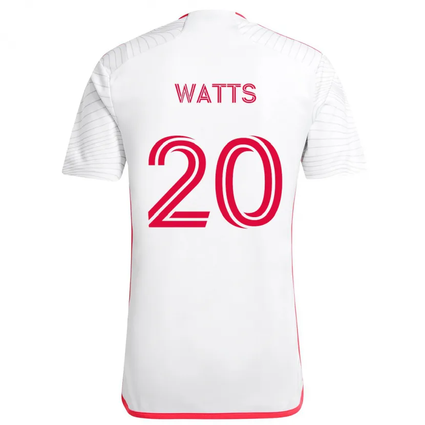 Danxen Kinder Akil Watts #20 Weiß Rot Auswärtstrikot Trikot 2024/25 T-Shirt Schweiz