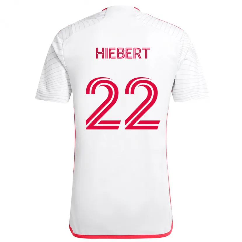 Danxen Kinder Kyle Hiebert #22 Weiß Rot Auswärtstrikot Trikot 2024/25 T-Shirt Schweiz