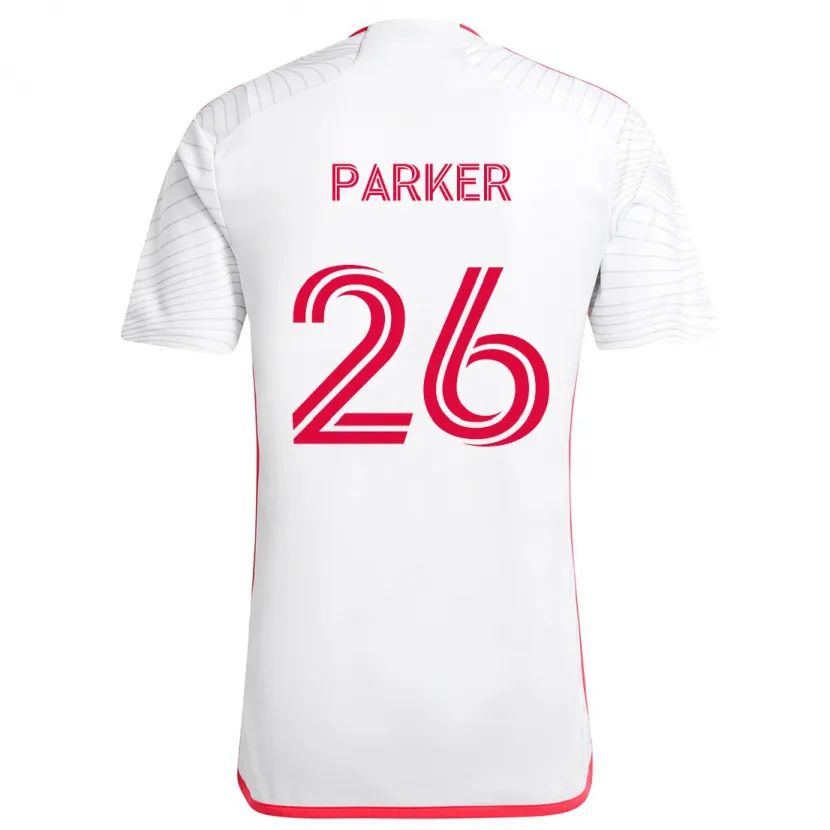 Danxen Kinder Tim Parker #26 Weiß Rot Auswärtstrikot Trikot 2024/25 T-Shirt Schweiz