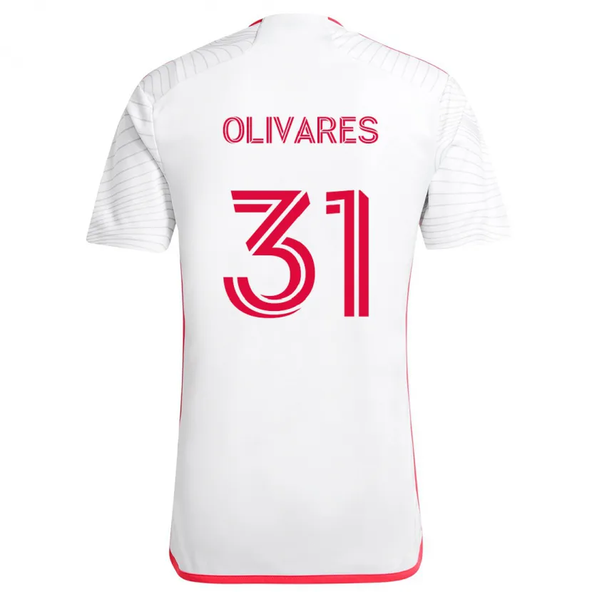 Danxen Kinder Christian Olivares #31 Weiß Rot Auswärtstrikot Trikot 2024/25 T-Shirt Schweiz