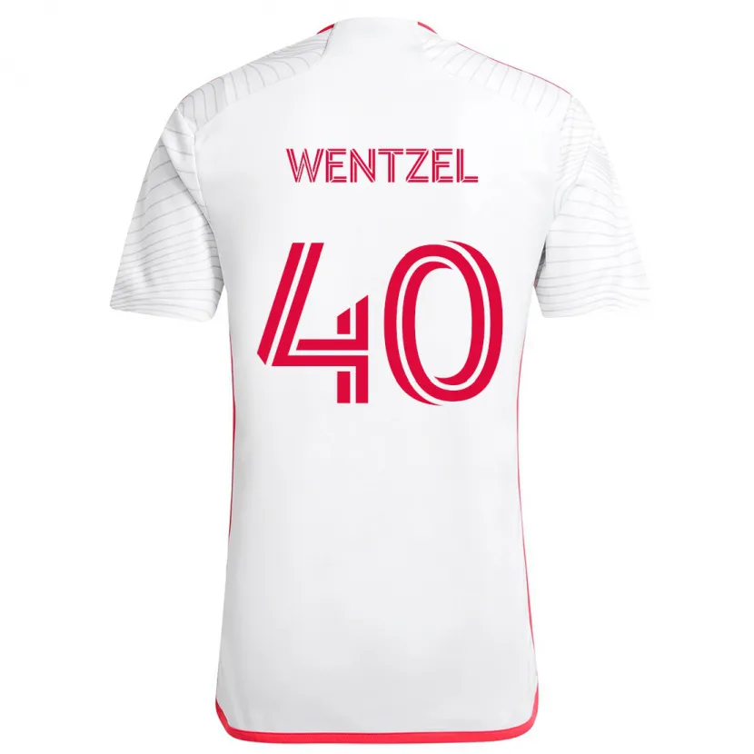 Danxen Kinder Michael Wentzel #40 Weiß Rot Auswärtstrikot Trikot 2024/25 T-Shirt Schweiz