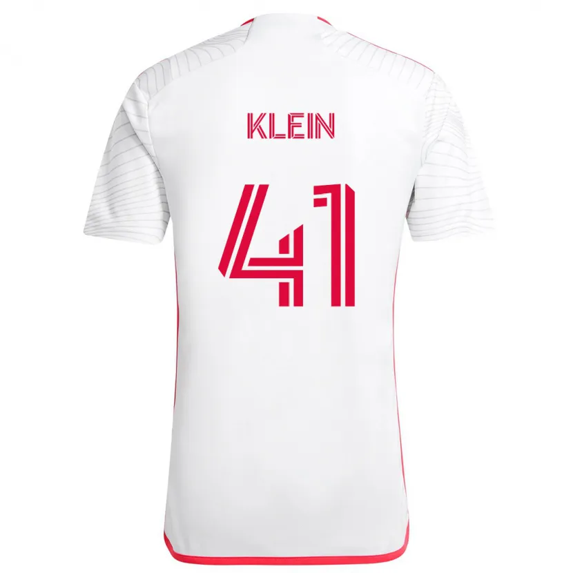 Danxen Kinder Johnny Klein #41 Weiß Rot Auswärtstrikot Trikot 2024/25 T-Shirt Schweiz