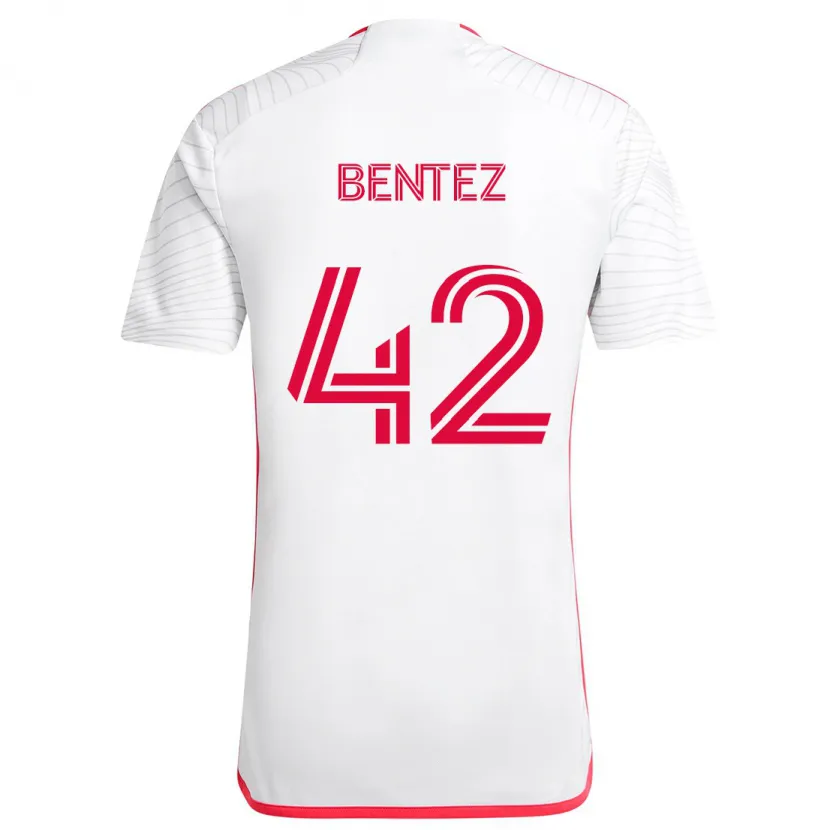 Danxen Kinder Óscar Benítez #42 Weiß Rot Auswärtstrikot Trikot 2024/25 T-Shirt Schweiz