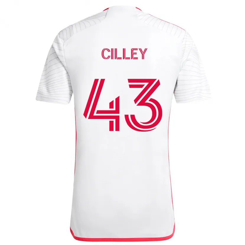 Danxen Kinder Cam Cilley #43 Weiß Rot Auswärtstrikot Trikot 2024/25 T-Shirt Schweiz