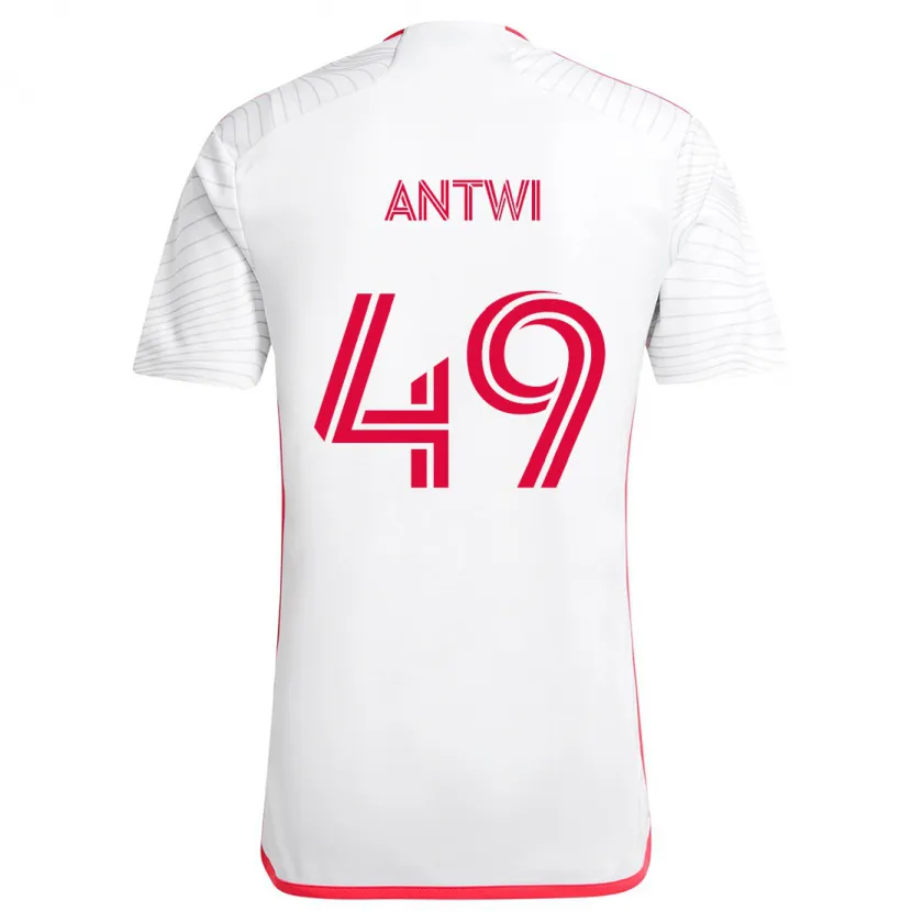 Danxen Kinder Seth Antwi #49 Weiß Rot Auswärtstrikot Trikot 2024/25 T-Shirt Schweiz