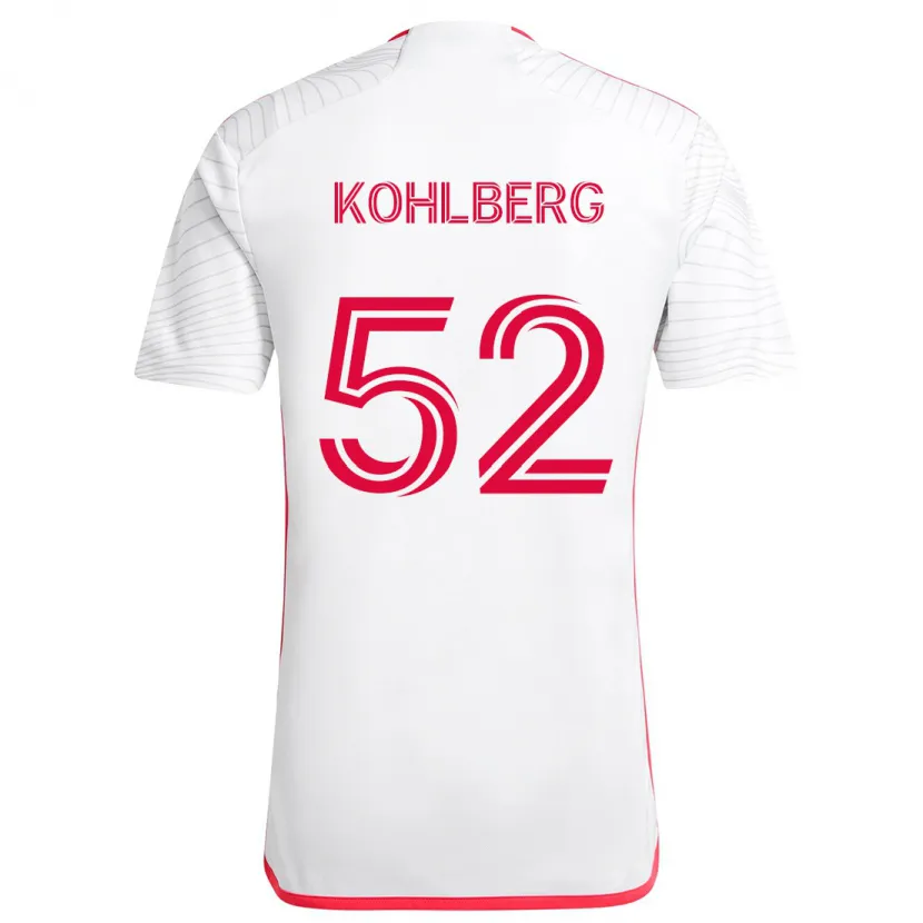 Danxen Kinder Andrew Kohlberg #52 Weiß Rot Auswärtstrikot Trikot 2024/25 T-Shirt Schweiz