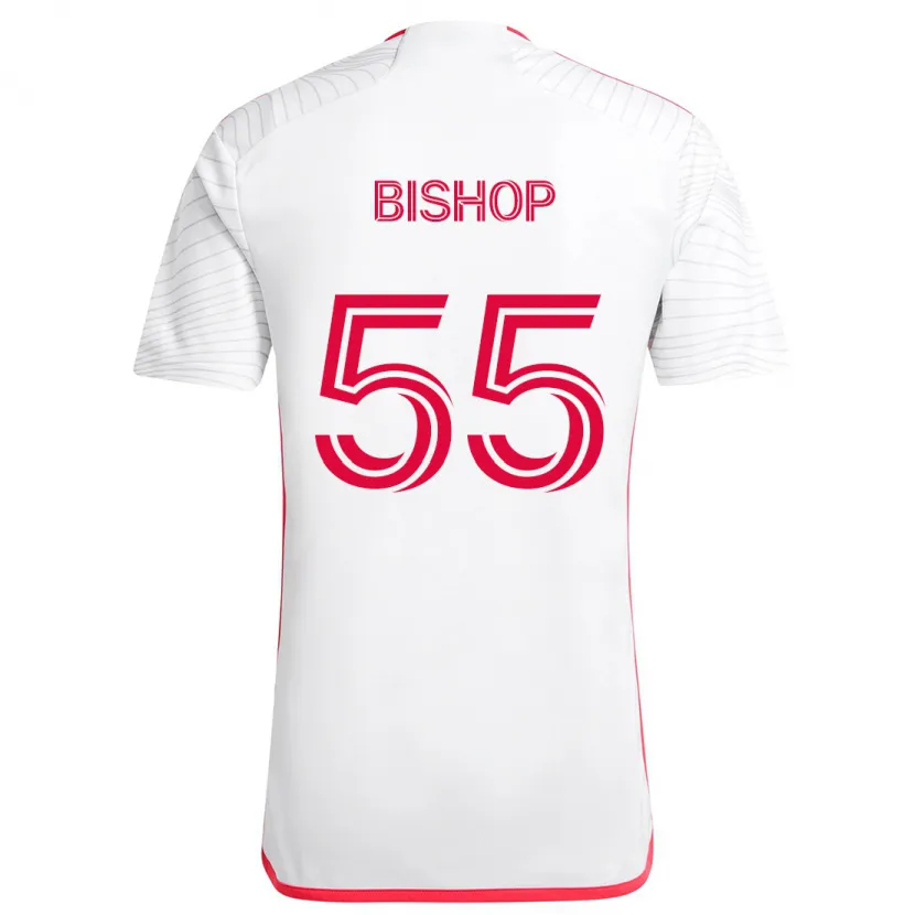 Danxen Kinder Nick Bishop #55 Weiß Rot Auswärtstrikot Trikot 2024/25 T-Shirt Schweiz