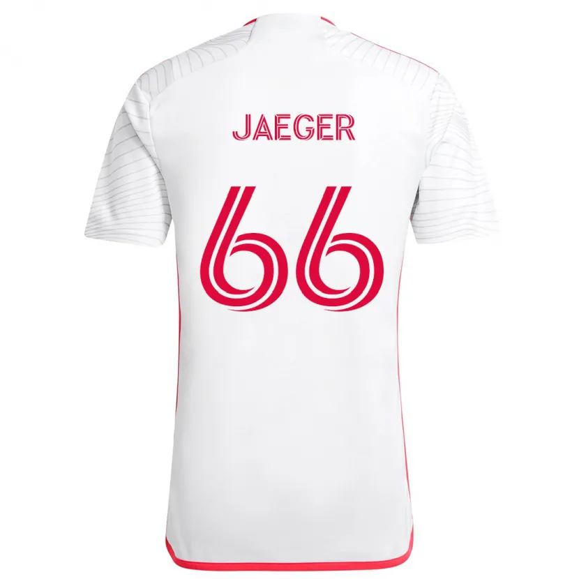 Danxen Kinder Kai Jaeger #66 Weiß Rot Auswärtstrikot Trikot 2024/25 T-Shirt Schweiz