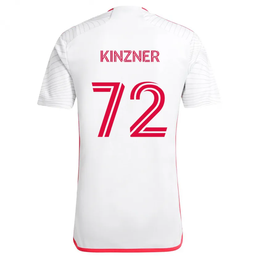 Danxen Kinder Eric Kinzner #72 Weiß Rot Auswärtstrikot Trikot 2024/25 T-Shirt Schweiz