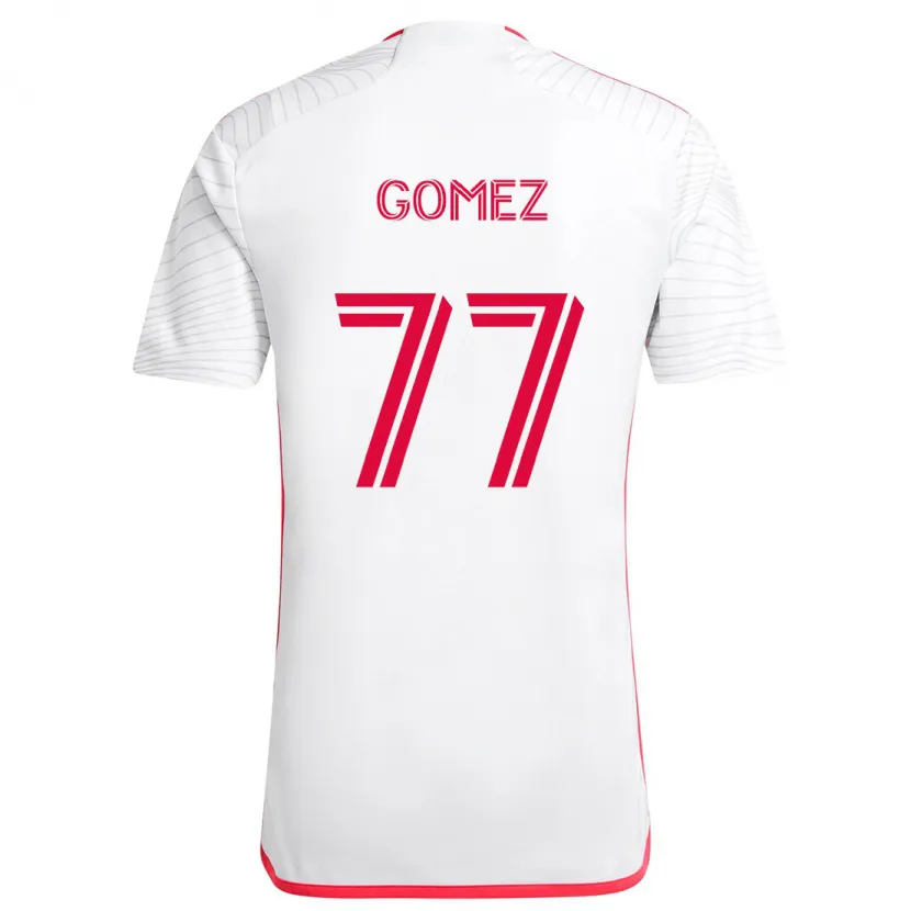 Danxen Kinder Sam Gomez #77 Weiß Rot Auswärtstrikot Trikot 2024/25 T-Shirt Schweiz