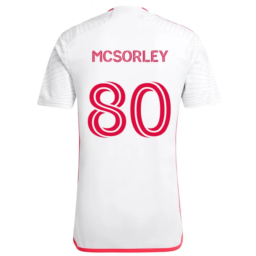 Danxen Kinder Brendan Mcsorley #80 Weiß Rot Auswärtstrikot Trikot 2024/25 T-Shirt Schweiz