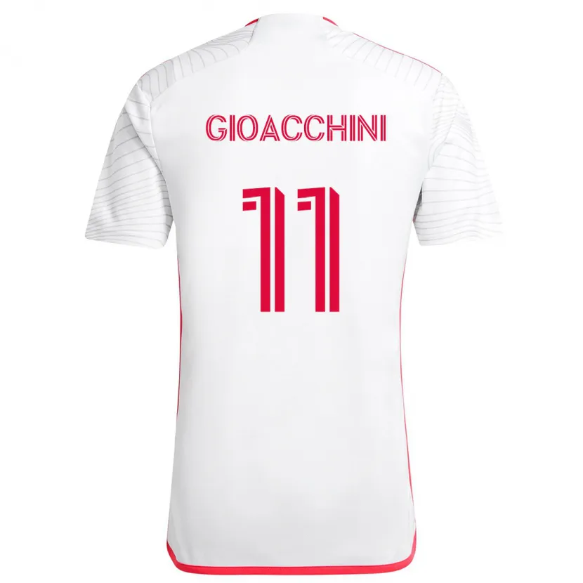 Danxen Kinder Nicholas Gioacchini #11 Weiß Rot Auswärtstrikot Trikot 2024/25 T-Shirt Schweiz