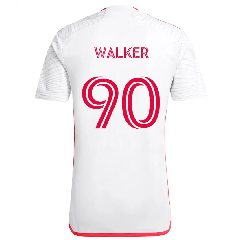 Danxen Kinder Eric Walker #90 Weiß Rot Auswärtstrikot Trikot 2024/25 T-Shirt Schweiz