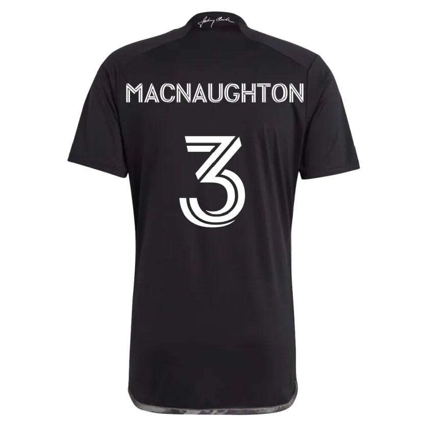 Danxen Kinder Lukas Macnaughton #3 Schwarz Auswärtstrikot Trikot 2024/25 T-Shirt Schweiz