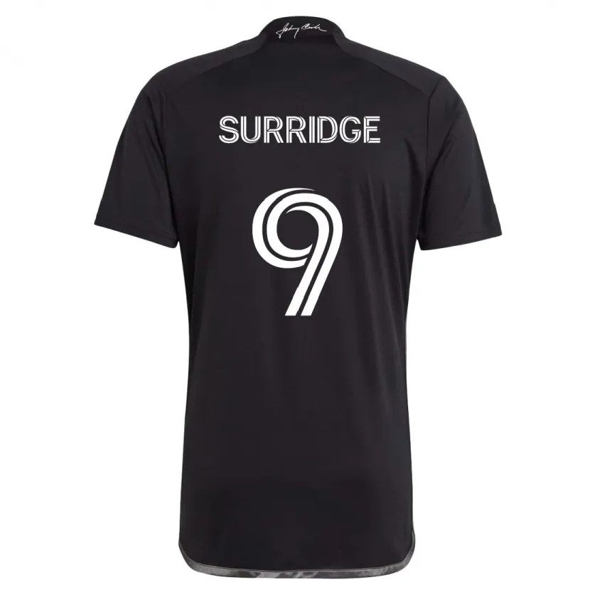 Danxen Kinder Sam Surridge #9 Schwarz Auswärtstrikot Trikot 2024/25 T-Shirt Schweiz