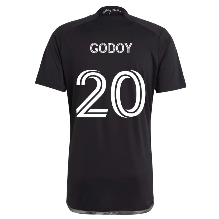 Danxen Kinder Aníbal Godoy #20 Schwarz Auswärtstrikot Trikot 2024/25 T-Shirt Schweiz