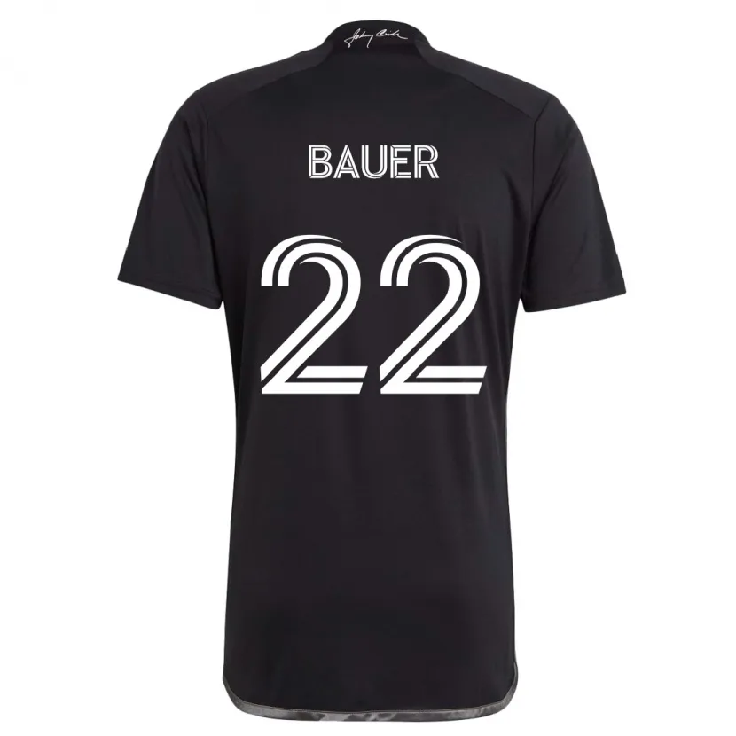 Danxen Kinder Josh Bauer #22 Schwarz Auswärtstrikot Trikot 2024/25 T-Shirt Schweiz