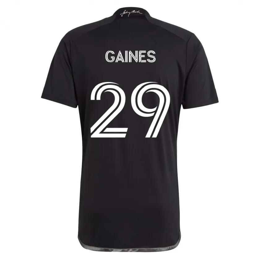 Danxen Kinder Julian Gaines #29 Schwarz Auswärtstrikot Trikot 2024/25 T-Shirt Schweiz