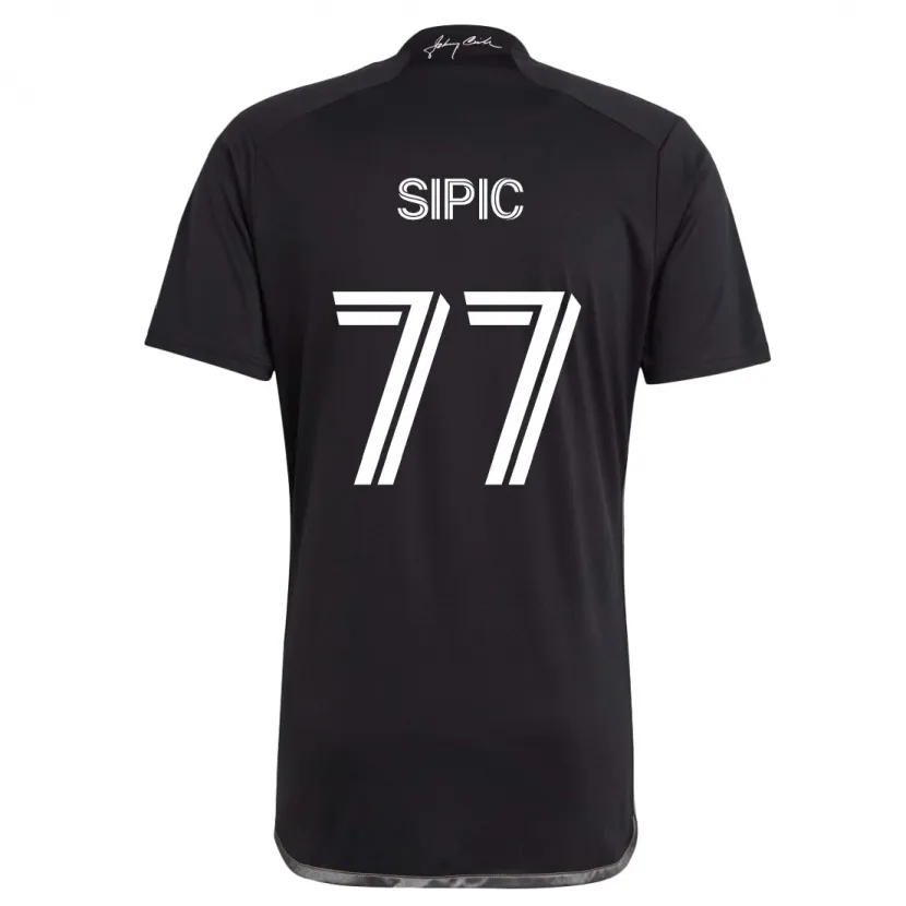 Danxen Kinder Adem Sipić #77 Schwarz Auswärtstrikot Trikot 2024/25 T-Shirt Schweiz